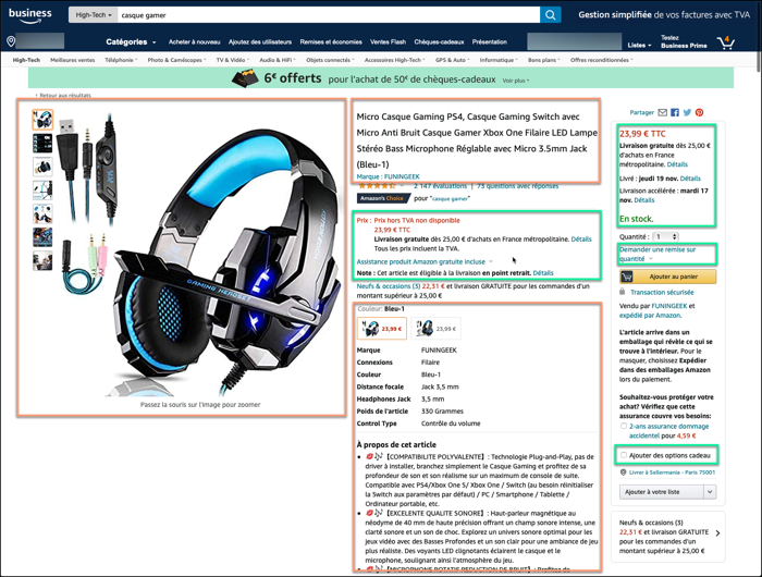 Difference offres et produits pour le flux produits intégrateur de flux marketplace