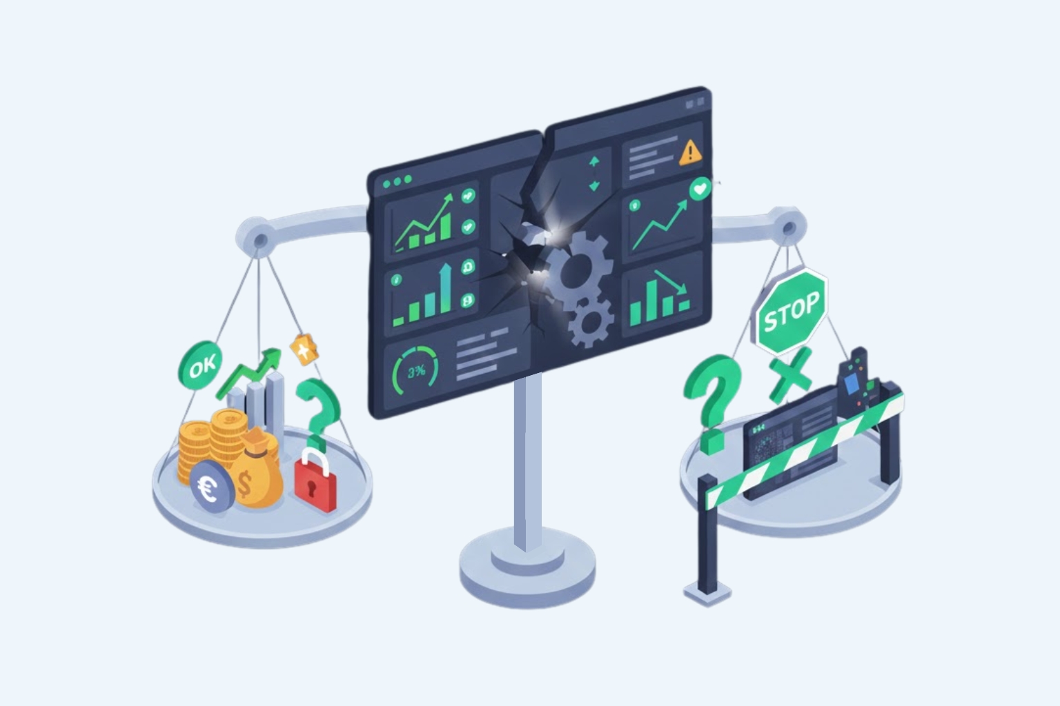 Illustration représentant l’analyse des performances marketplaces avec des indicateurs clés comme la BuyBox, les stocks et les fiches produits.